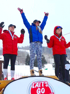 Podium championnat collégial RSEQ de ski alpin - Première place pour Andréanne Savard
